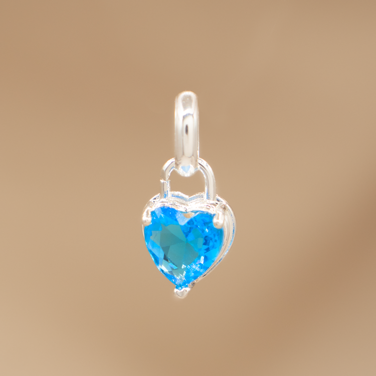 DIJE CORAZON AMOR BAÑO DE PLATA