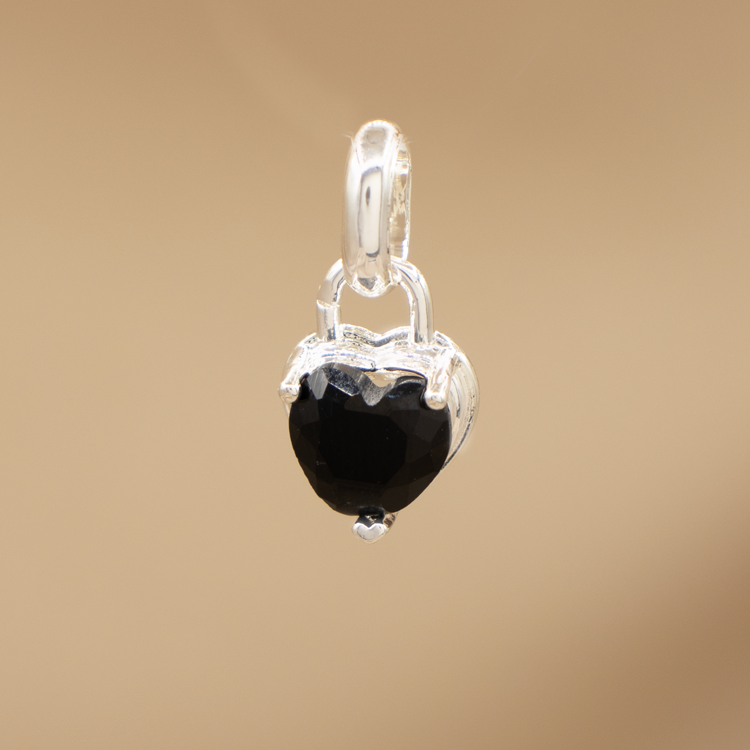 DIJE CORAZON AMOR BAÑO DE PLATA