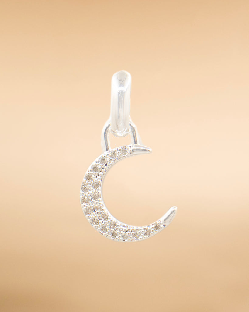 DIJE LUNA CIRCONADA BAÑO EN PLATA