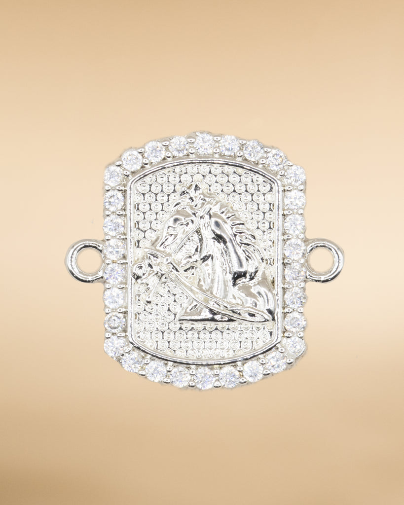 DIJE CABALLO IMPERIAL BAÑO EN PLATA