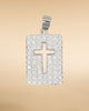 DIJE CRUZ CELESTIAL BAÑO EN PLATA