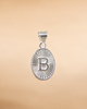 DIJE MEDALLA INICIAL BAÑO EN PLATA