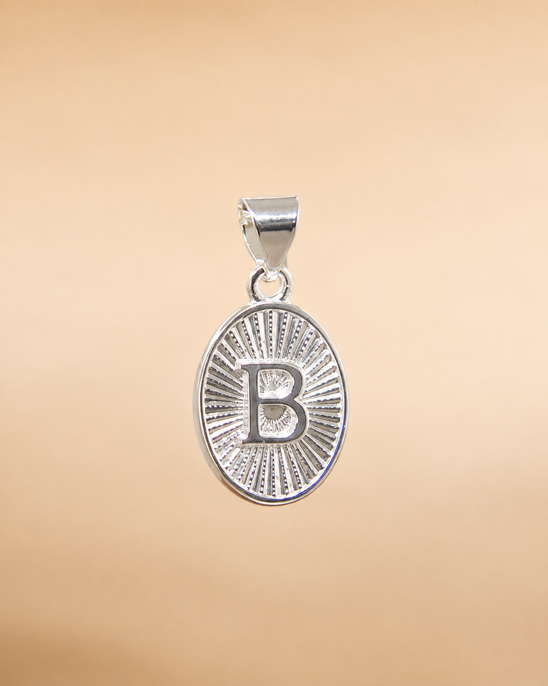 DIJE MEDALLA INICIAL BAÑO EN PLATA