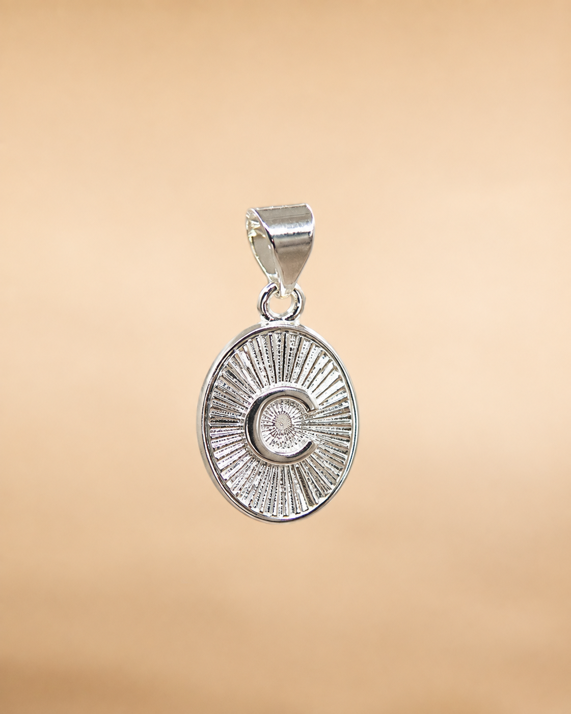 DIJE MEDALLA INICIAL BAÑO EN PLATA