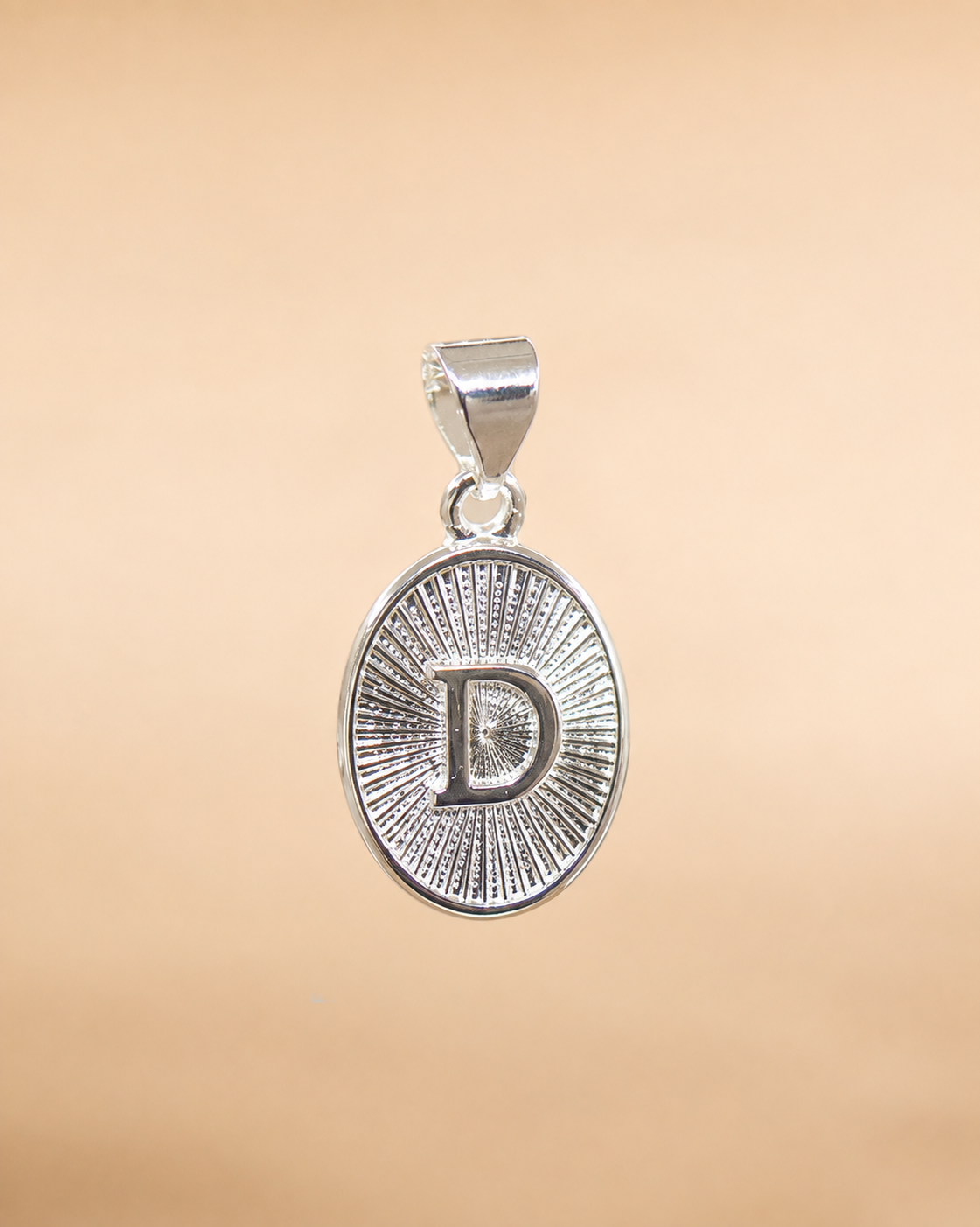 DIJE MEDALLA INICIAL BAÑO EN PLATA