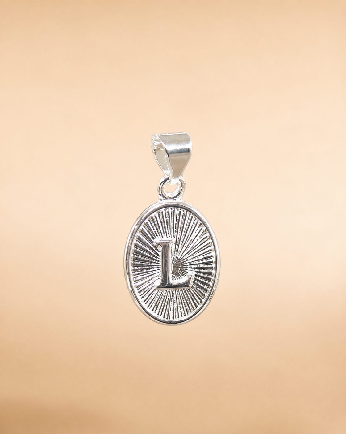 DIJE MEDALLA INICIAL BAÑO EN PLATA