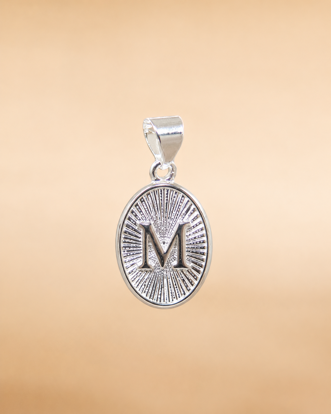 DIJE MEDALLA INICIAL BAÑO EN PLATA