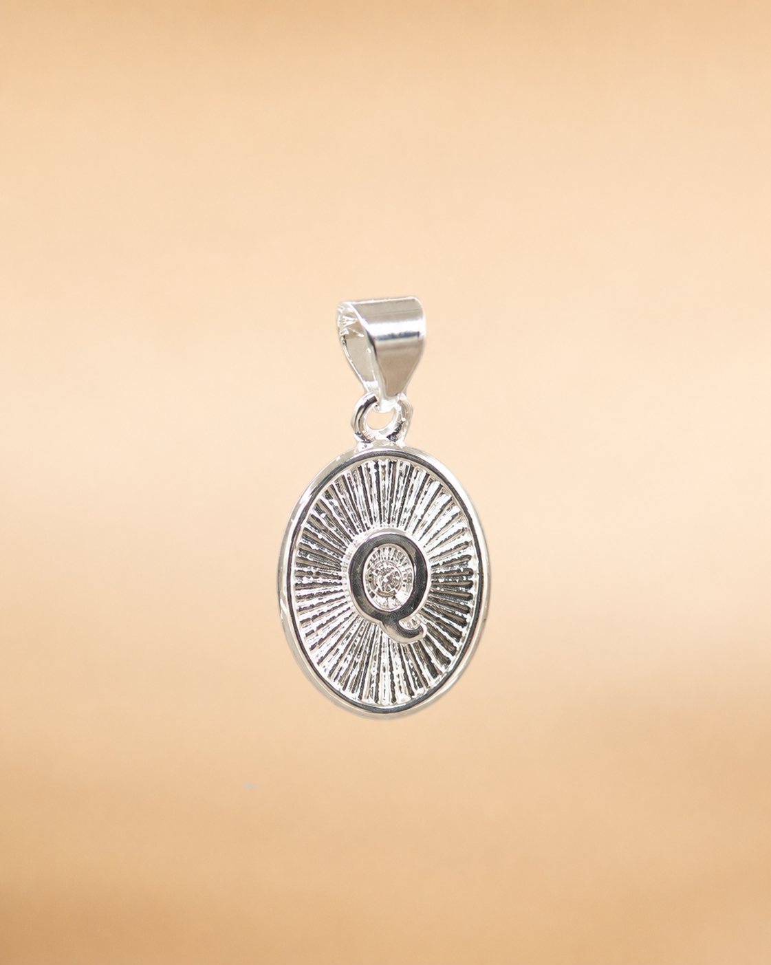 DIJE MEDALLA INICIAL BAÑO EN PLATA