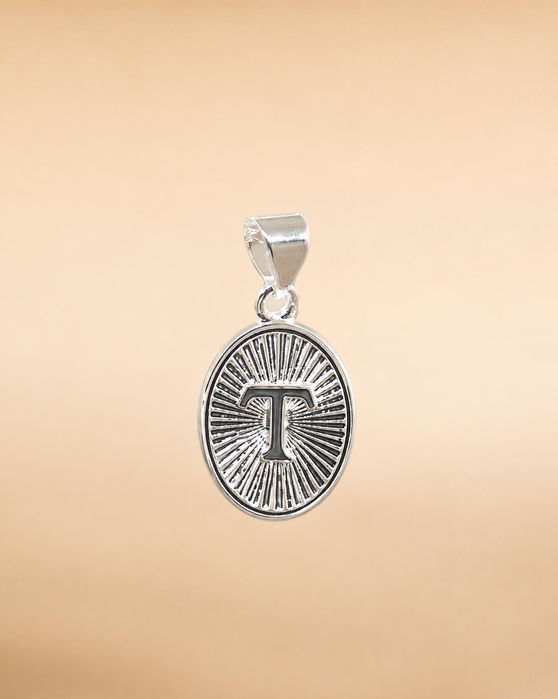 DIJE MEDALLA INICIAL BAÑO EN PLATA