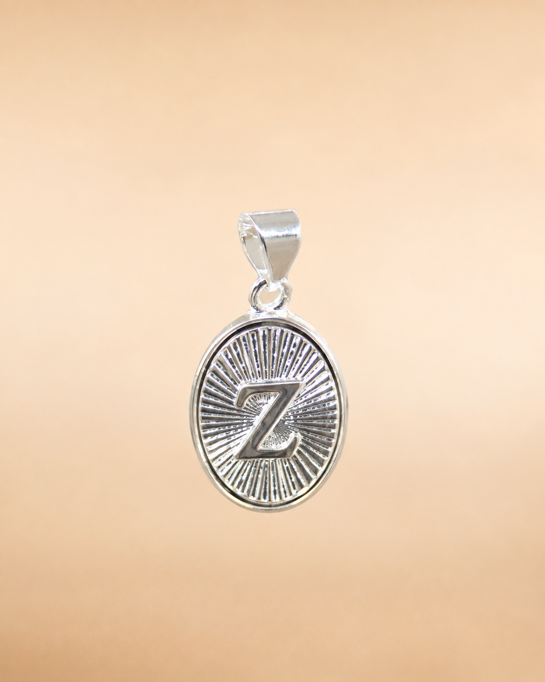 DIJE MEDALLA INICIAL BAÑO EN PLATA