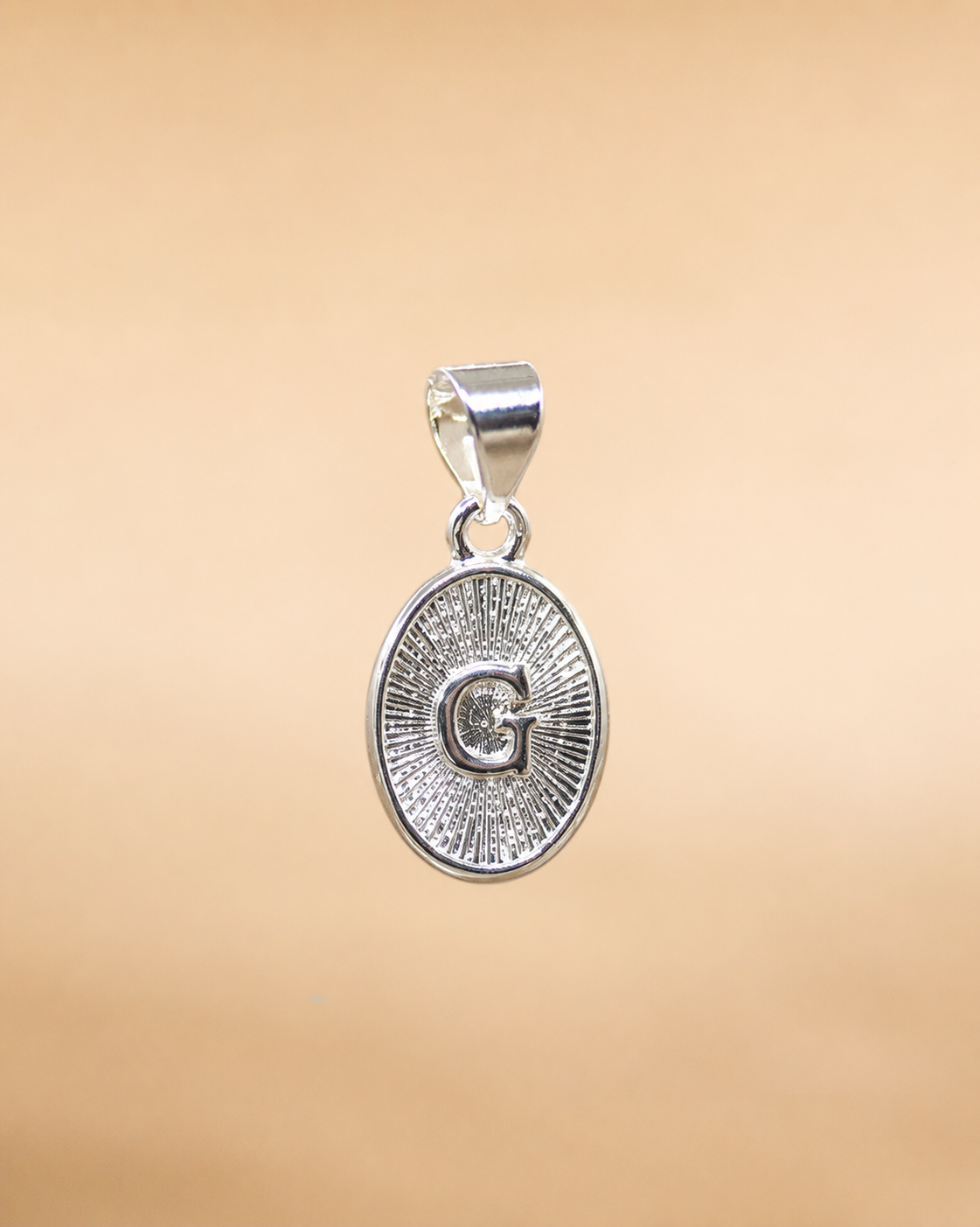 DIJE MEDALLA INICIAL BAÑO EN PLATA