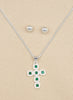 SET COLECCION FORTUNA VERDE BAÑO DE PLATA