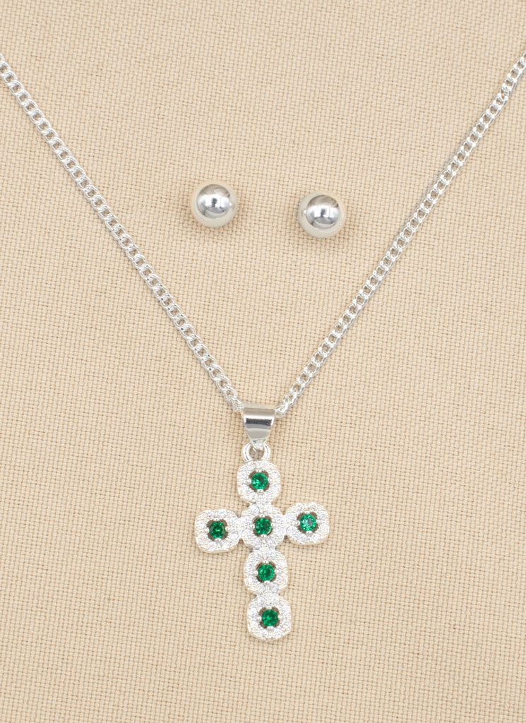 SET COLECCION FORTUNA VERDE BAÑO DE PLATA