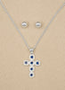 SET COLECCION FORTUNA AZUL BAÑO DE PLATA