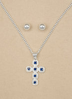 SET COLECCION FORTUNA AZUL BAÑO DE PLATA – sarahaccesorios.com