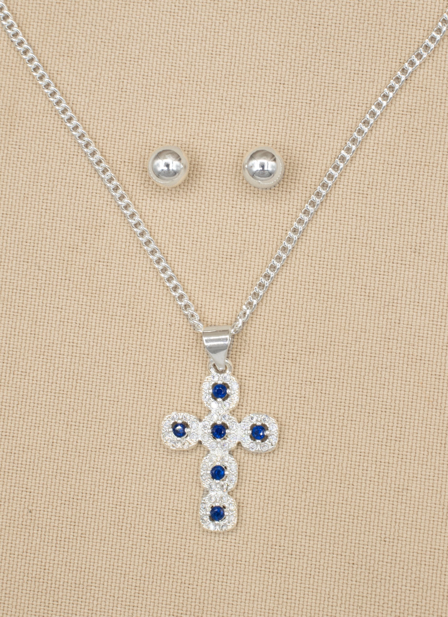 SET COLECCION FORTUNA AZUL BAÑO DE PLATA – sarahaccesorios.com