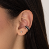 EARCUFF LINEA DE CIRCONES BAÑO DE PLATA