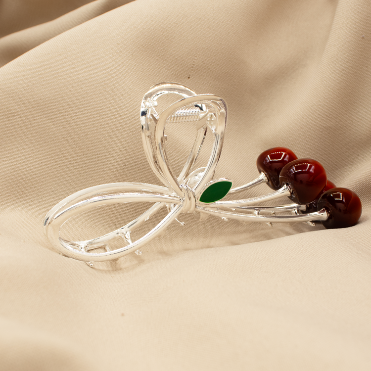 HAIR CLIPS CHERRYPOP BAÑO DE PLATA
