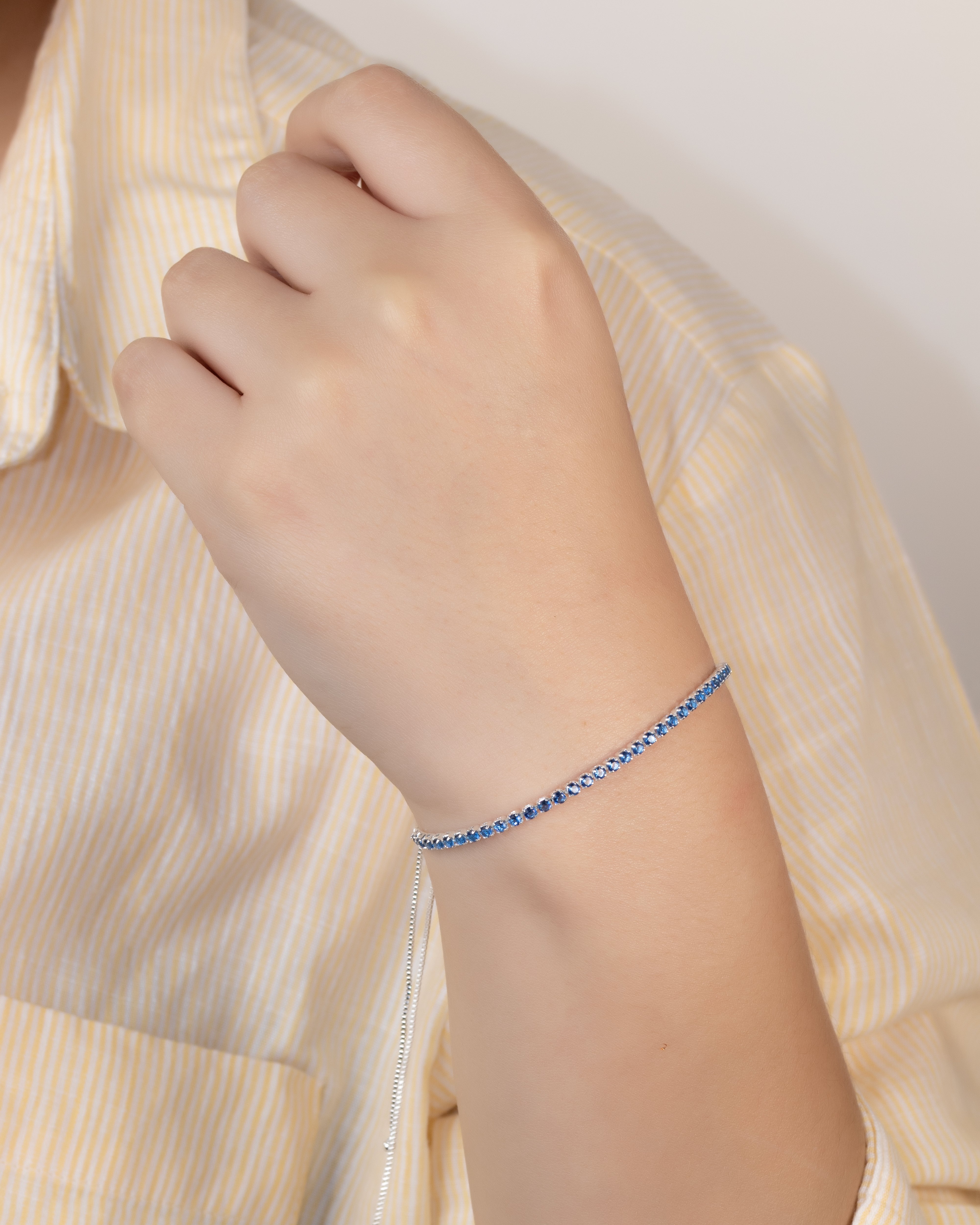 PULSERA CIRCONES EN BAÑO DE PLATA