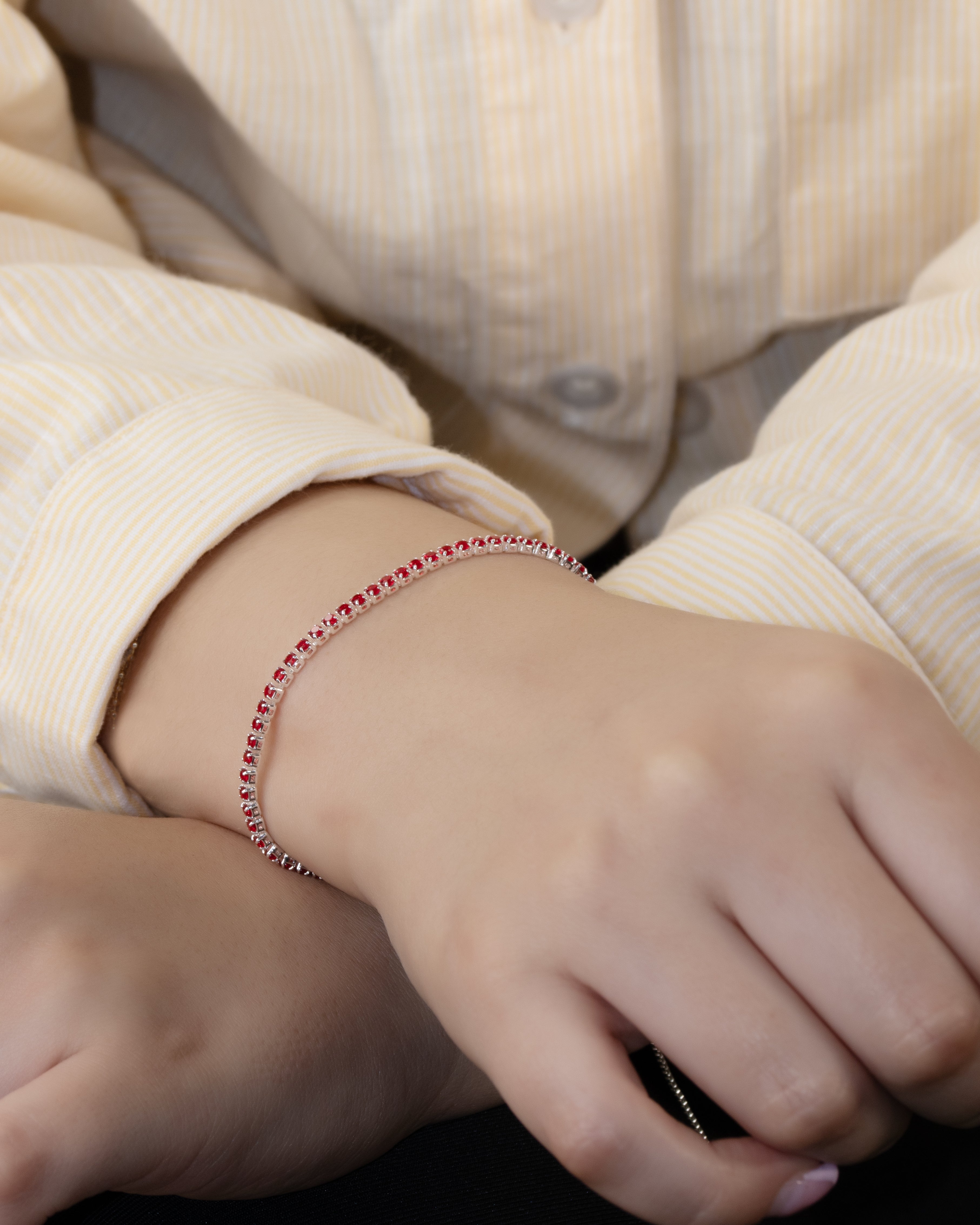 PULSERA CIRCONES EN BAÑO DE PLATA