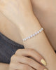 PULSERA DIAMANTADA BAÑO DE PLATA