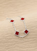 PULSERA MINI TRÉBOL SHINE BAÑO DE PLATA