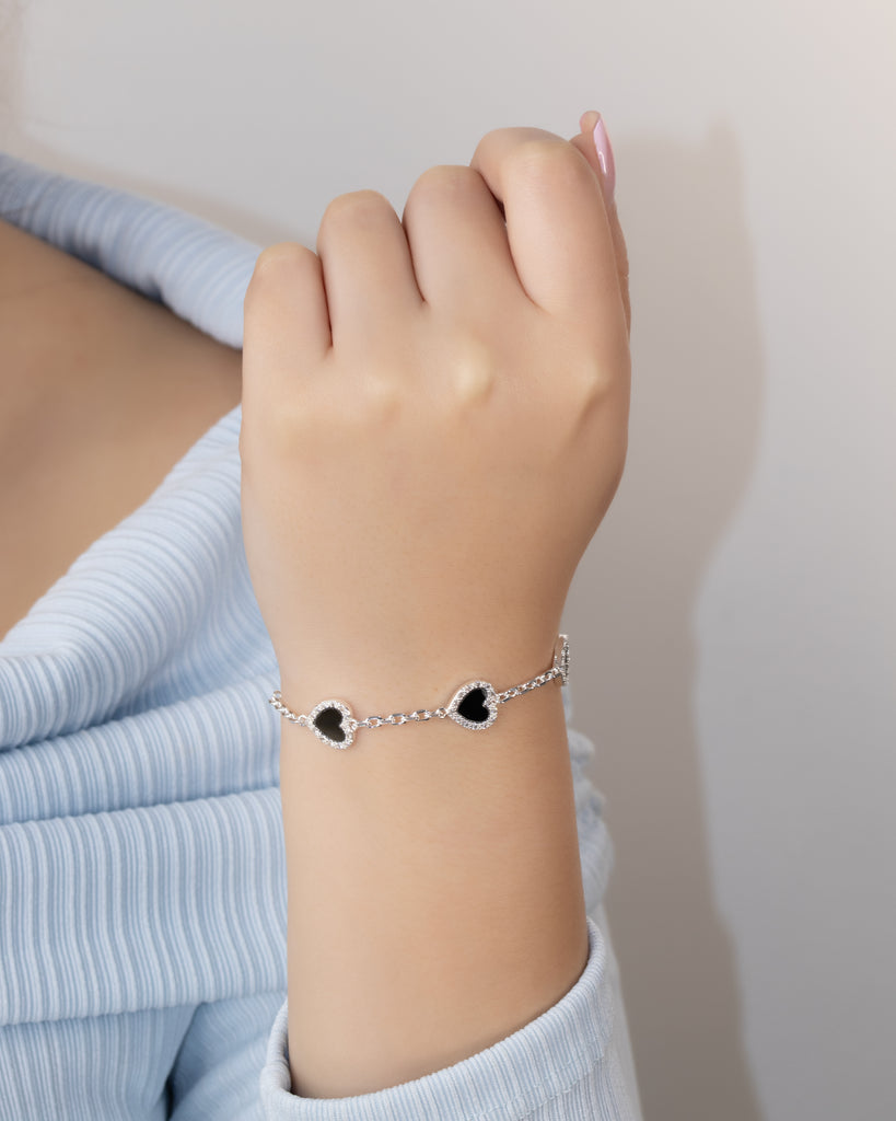 PULSERA SHINY LOVE BAÑO DE PLATA