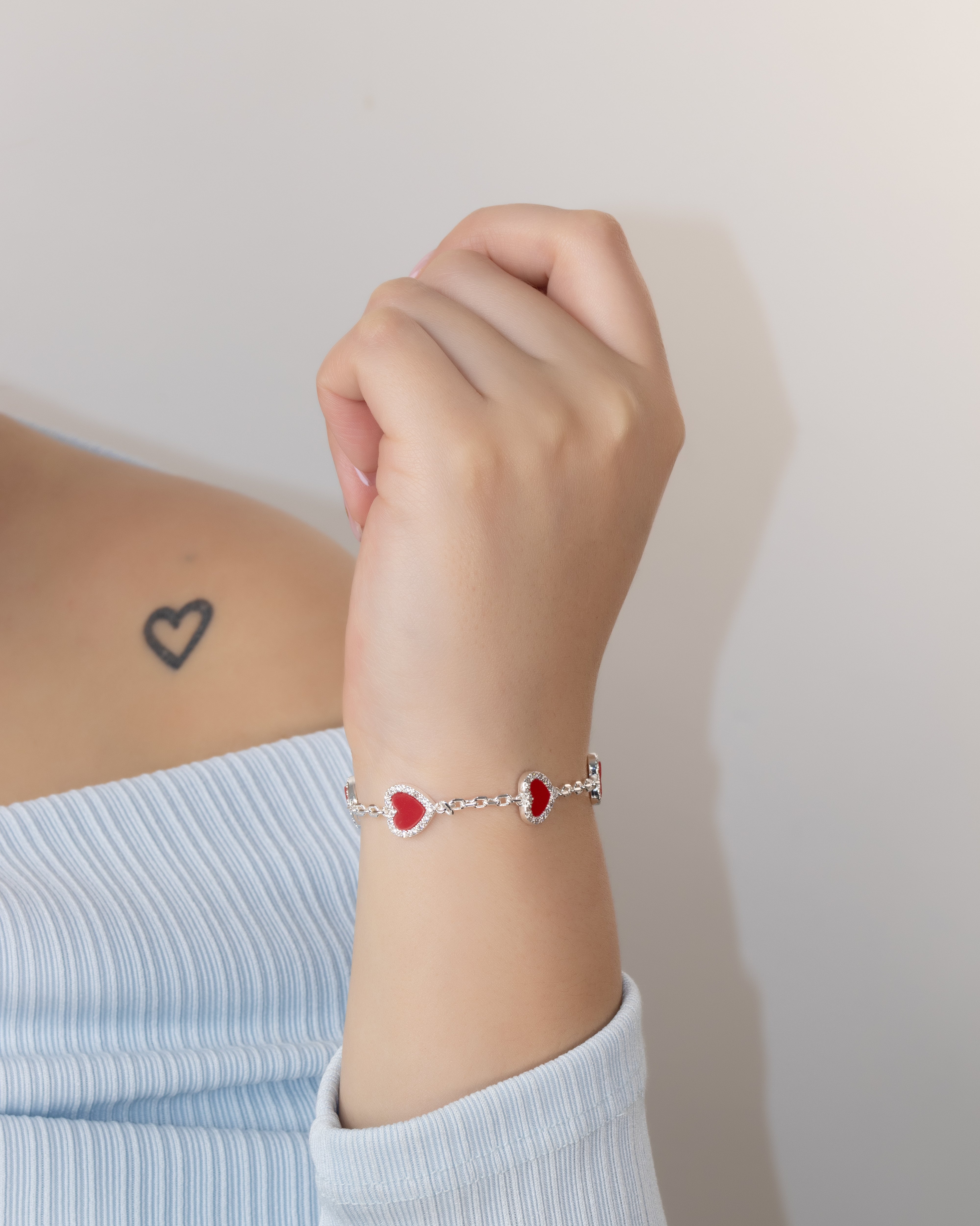 PULSERA SHINY LOVE BAÑO DE PLATA