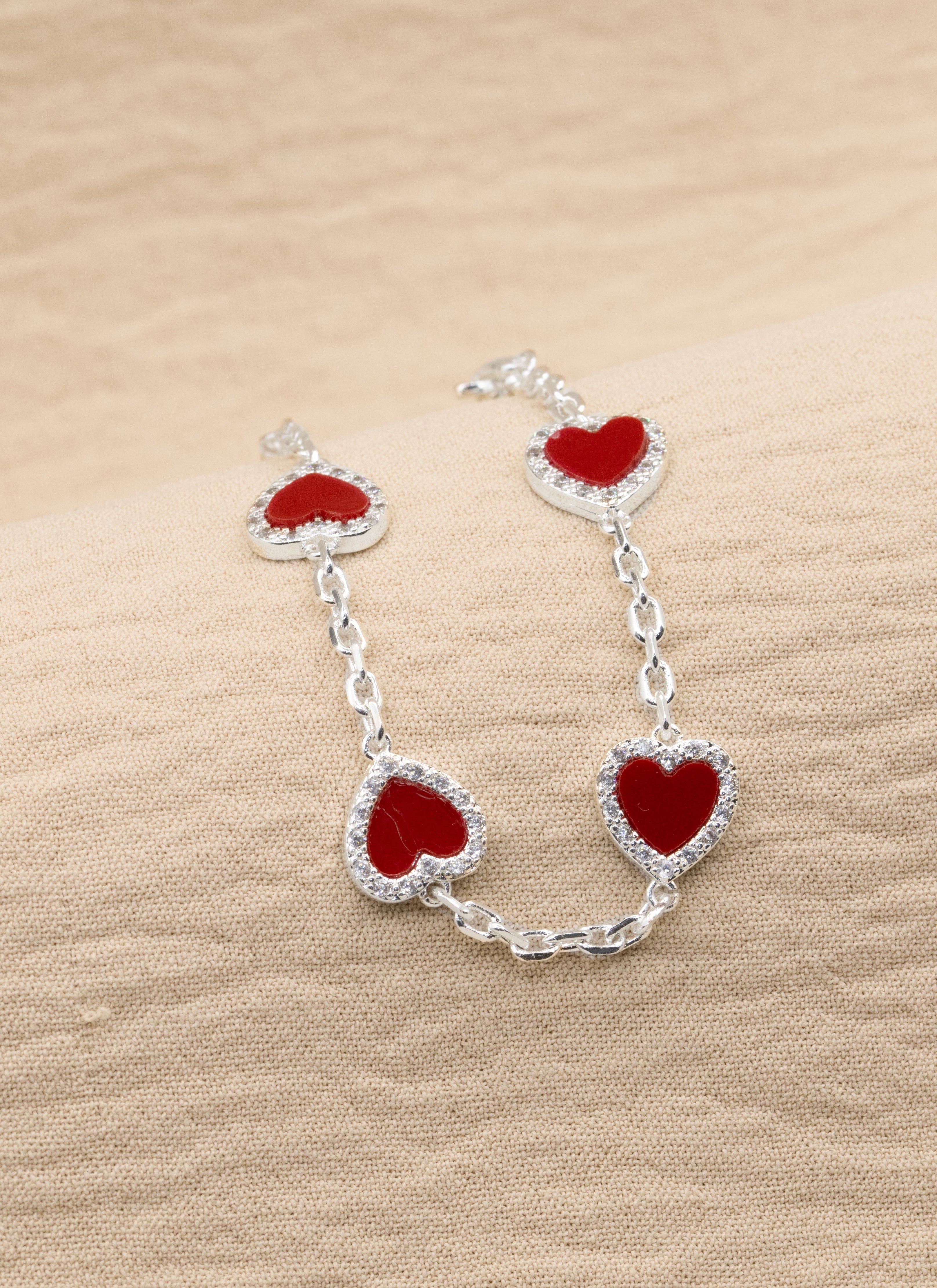 PULSERA SHINY LOVE BAÑO DE PLATA