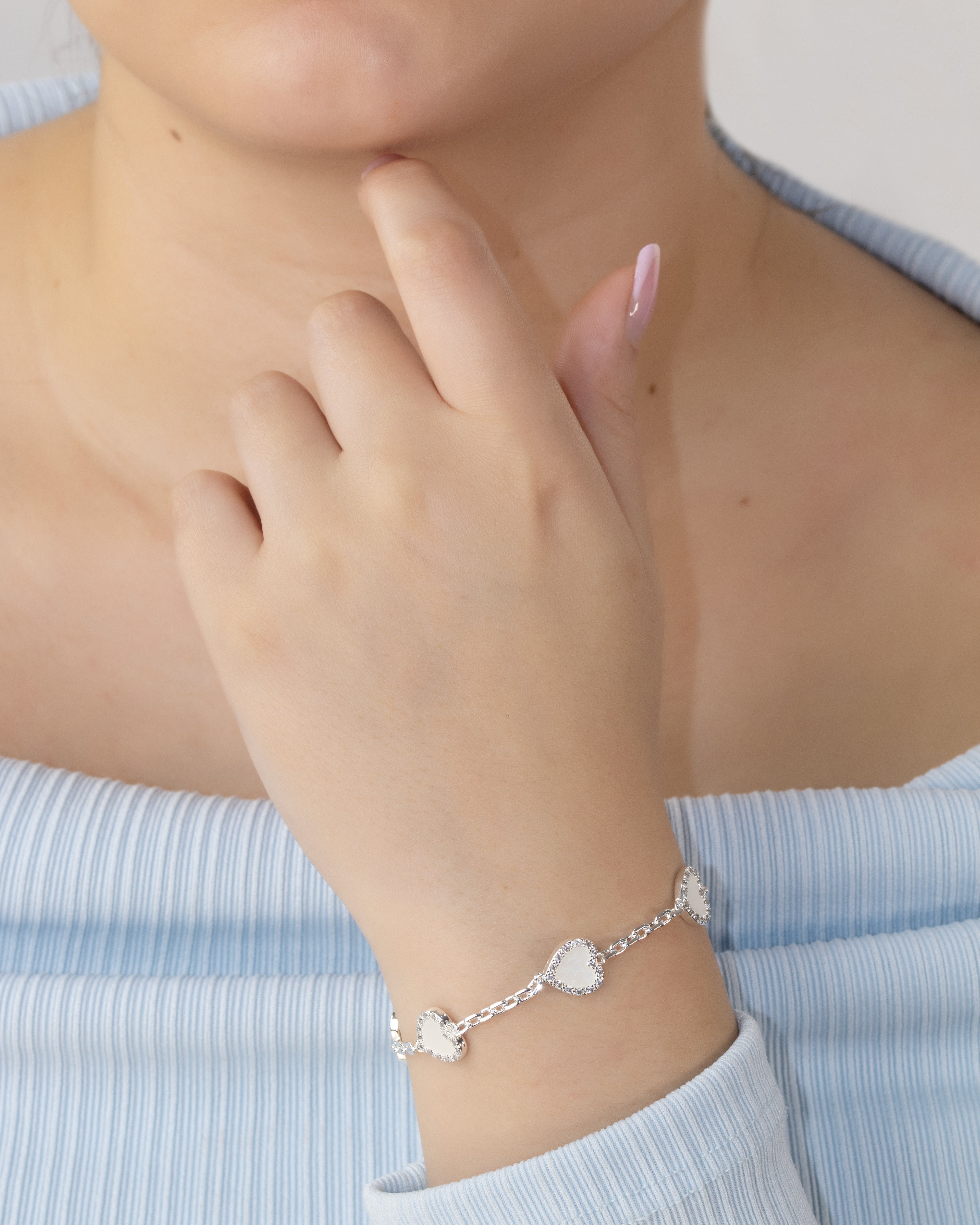 PULSERA SHINY LOVE BAÑO DE PLATA