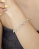 PULSERA ESLABONES ENTRELAZADOS BAÑO EN PLATA