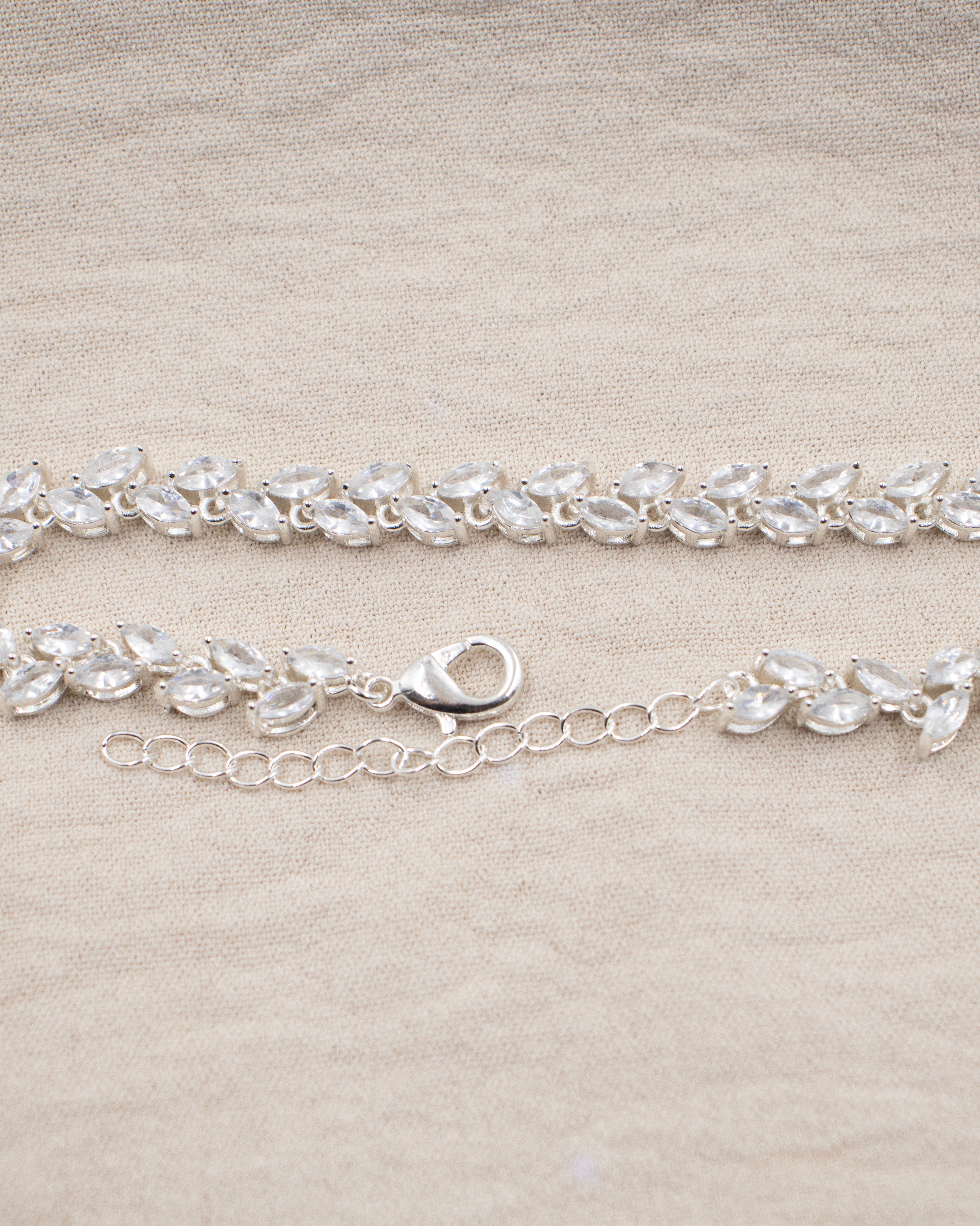 PULSERA HOJAS CELESTIALES BAÑO EN PLATA