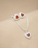SET TOPO + CADENA CORAZÓN BAÑO DE PLATA