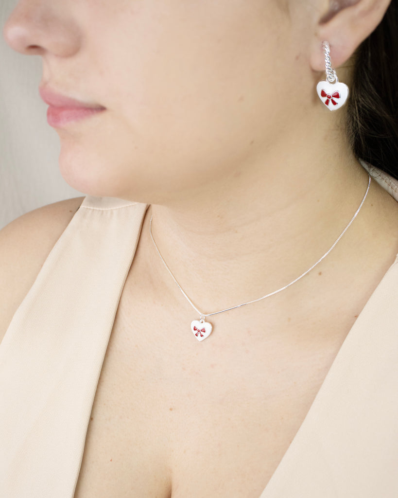 SET CORAZON FESTIVO BAÑO DE PLATA