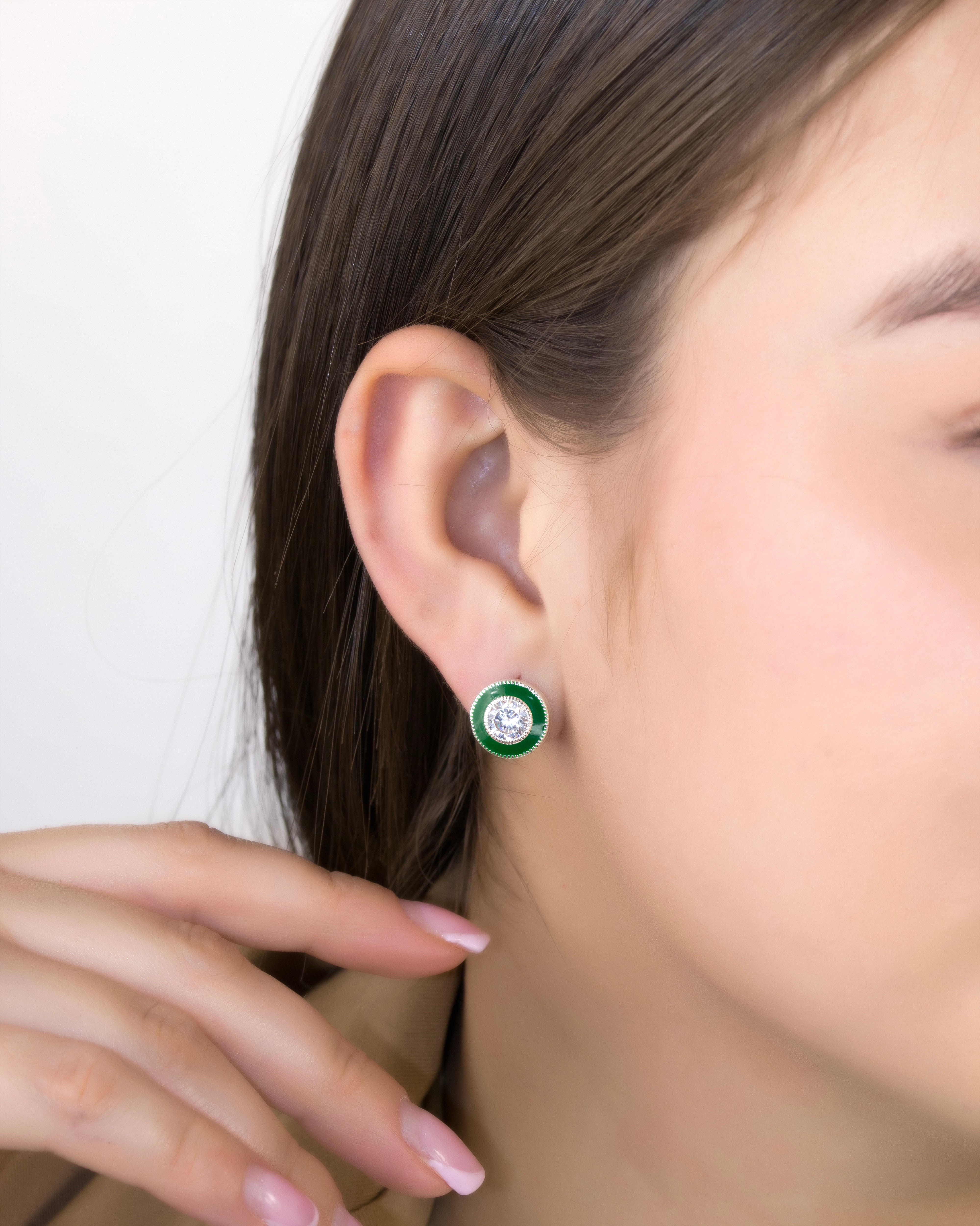 TOPO CIRCULOS VERDE BAÑO DE PLATA