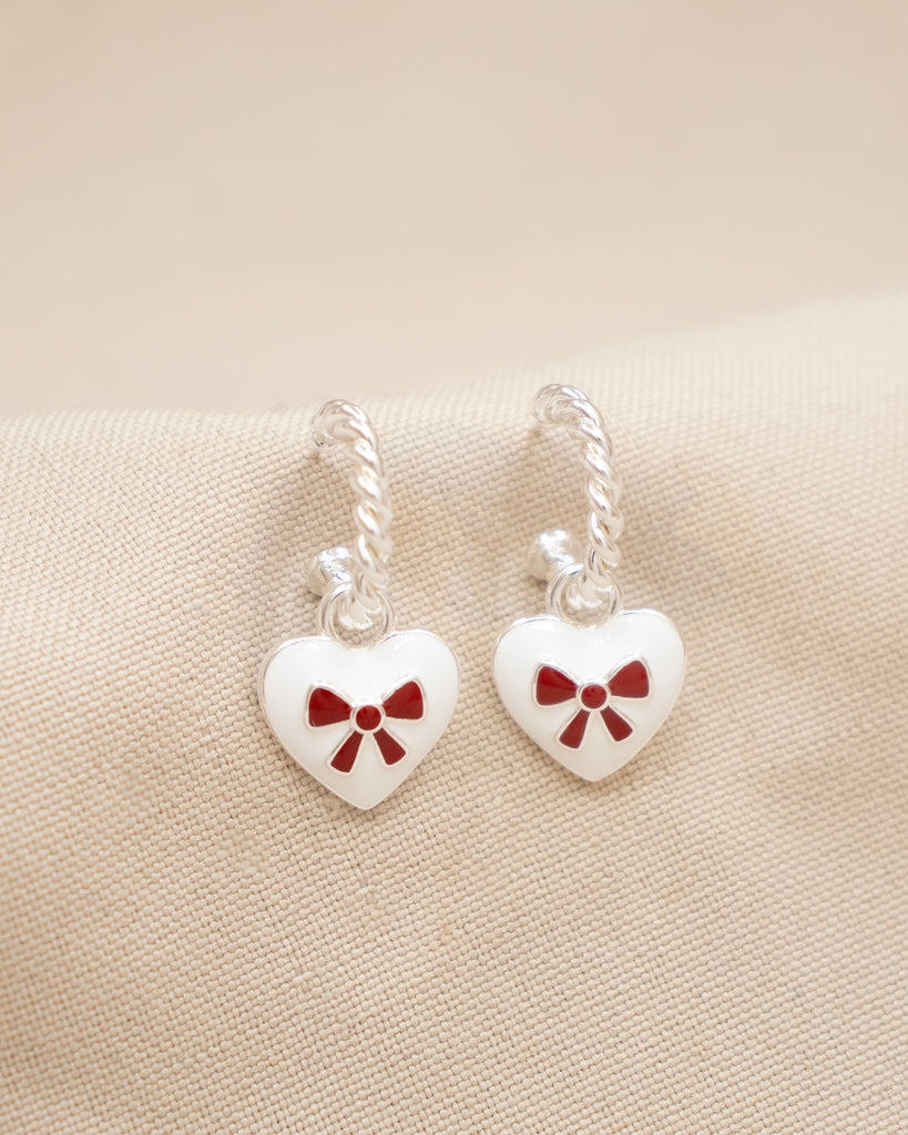 TOPO CORAZON CON MOÑO NAVIDAD BAÑO PLATA