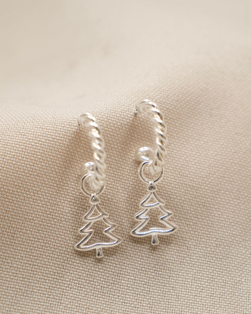 TOPO SILUETA DE ARBOL BAÑO EN PLATA