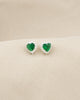 TOPO PRISMA CORAZON VERDE BAÑO EN PLATA