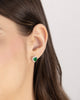 TOPO PRISMA CORAZON VERDE BAÑO EN PLATA